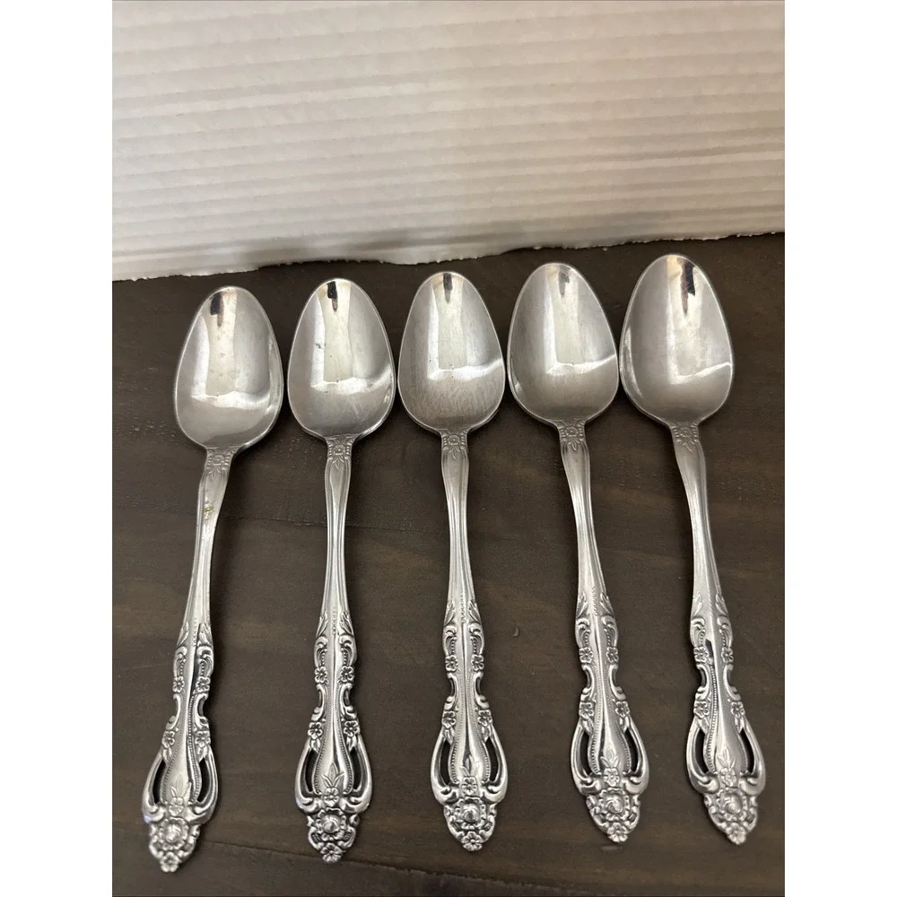 Imperial Classic Baroque Soup Spoons Stainless Korea Set Of 5